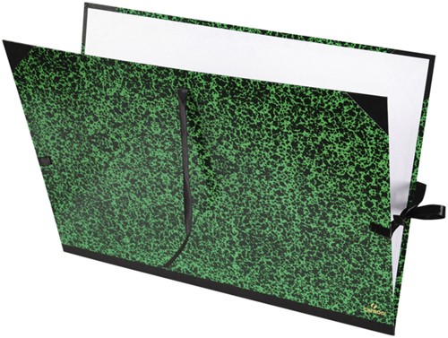 Tekenmap Canson 78x115cm kleur groen annonay sluiting met linten
