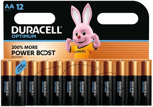 Batterij Duracell Optimum 12x AA