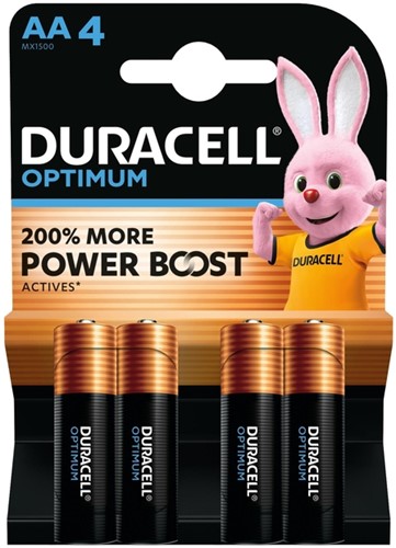 Batterij Duracell Optimum 4xAA