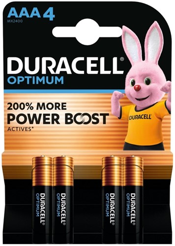 Batterij Duracell Optimum 4xAAA