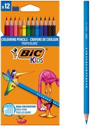 Kleurpotloden Bic Kids Tropicolors blister à 12 stuks