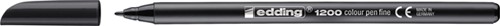 Fineliner edding 1200 001 fijn zwart blister à 3 stuks-2