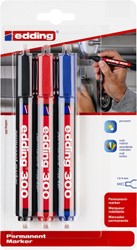 Viltstift edding 300 rond 1.5-3mm blister à 3 kleuren