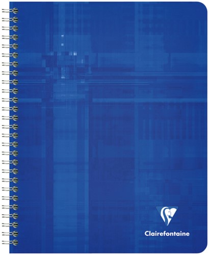 Schrift Clairefontaine A5+ 120blz ruit 5x5mm spiraal assorti