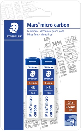 Potloodstift Staedtler Mars Carbon Micro 0.5mm HB blister