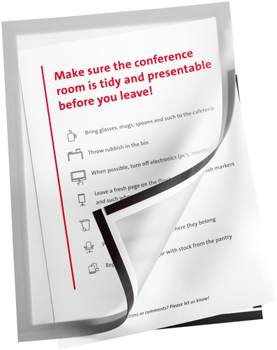 Infokader Quantore A4 zelfklevend zilver 2 stuks