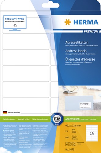 Etiket HERMA 5075 A4 99.1x33.8 mm premium wit 400 stuks-3