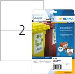 Etiket HERMA 4600 210x148mm folie wit 20 stuks