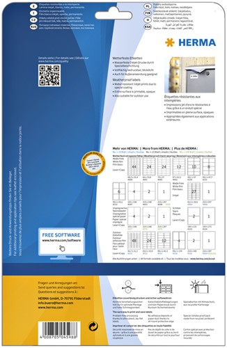 Etiket HERMA 4598 105x148mm folie wit 40 stuks-2
