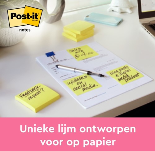 Memoblok Post-it Notes 6810 38x51mm canary yellow 3 stuks-2