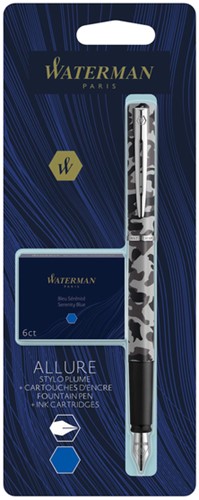 Vulpen Waterman Allure F camouflage en inktpatr blauw