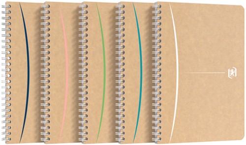 Spiraalblok Oxford Touareg A5 180 pagina's lijn assorti