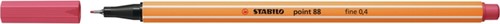 Fineliner STABILO point 88/49 fijn aardbeienrood