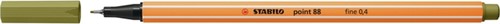 Fineliner STABILO point 88/37 fijn moddergroen