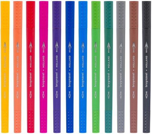 Duotip Bruynzeel Expression fineliner en brushpen set à 12 kleuren-3