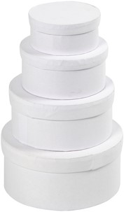 Doos Creativ Comp rond 4st Ø 8, 10, 12, 14cm, hoogte 4, 5, 6, 7cm wit-3