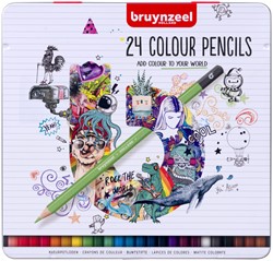 Kleurpotlood Bruynzeel blik à 24 kleuren