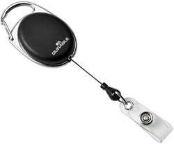 DURABLE Ausweishalter mit Jojo, oval, schwarz