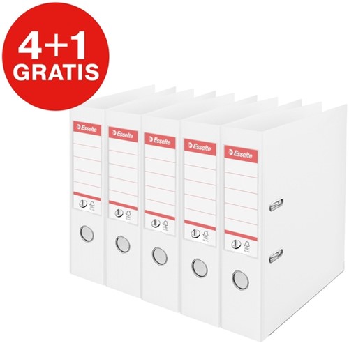 Ordner Esselte No.1 72mm PP 30% gerecycled folie Multipack wit 5 stuks-2