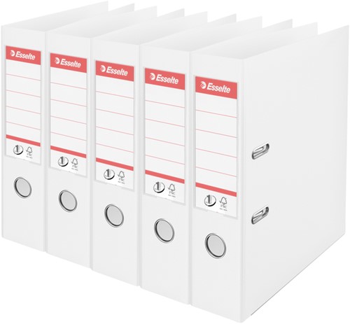 Ordner Esselte No.1 72mm PP 30% gerecycled folie Multipack wit 5 stuks