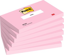Memoblok Post-it 655 76x127mm roze 6 stuks