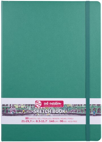 Schetsboek Talens Art Creation 80 vel 140gr 210x297mm woudgroen