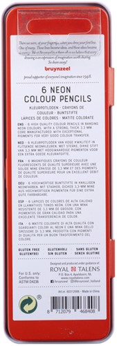 Kleurpotlood Bruynzeel Expression blik à 6 neonkleuren-3