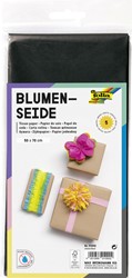 Zijdevloeipapier Folia 50x70cm 20g nr90 zwart set à 5vel