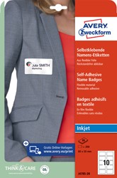 Etiket Avery J4785-20 80x50mm wit 200stuks