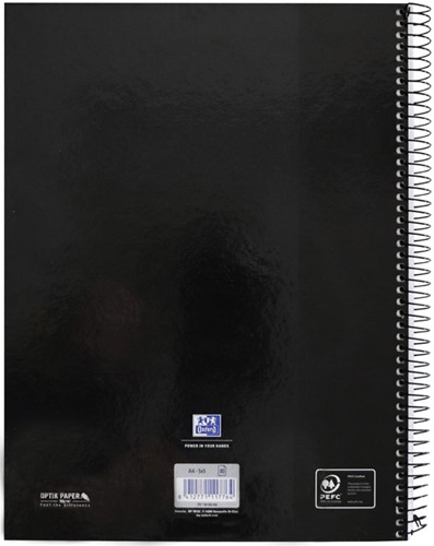 Notitieboek Oxford Classic Europeanbook A4+ 4-gaats ruit 160pag zwart-3