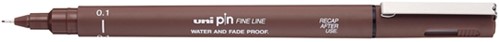 Fineliner Uni-ball Pin 0.1mm sepia