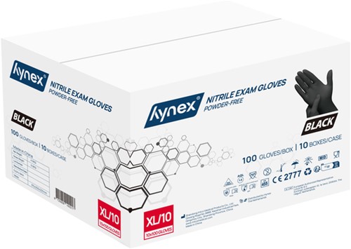 Handschoen Hynex nitril XL zwart 3.5g pak à 100 stuks-2