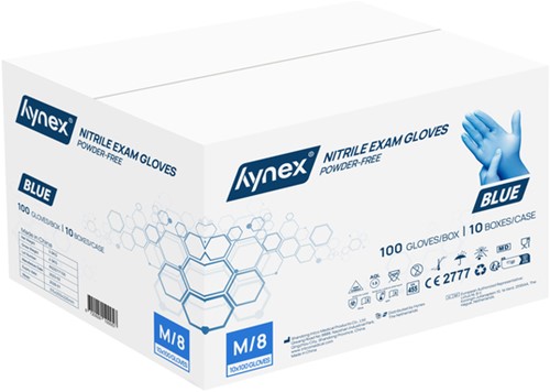 Handschoen Hynex nitril M blauw 3.5g pak à 100 stuks-2