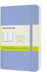 Notitieboek Moleskine pocket 90x140mm blanco soft cover hydrangea blue