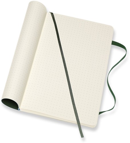 Notitieboek Moleskine large 130x210mm dots soft cover myrtle green-3
