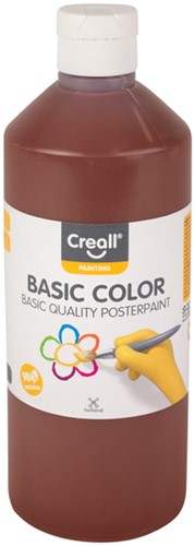 Plakkaatverf Creall basic 19 donkerbruin 500ml