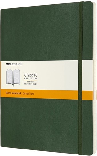 Notitieboek Moleskine XL 190x250mm lijn soft cover myrtle green