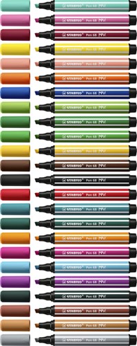 Viltstift STABILO Pen 68 Max Arty assorti etui à 24 stuks-2