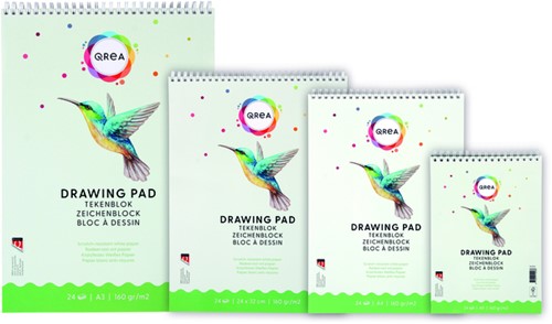 Tekenblok Qrea A4 24 vel 160gr spiraal-2