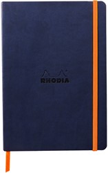 Notitieboek Rhodia A5 lijn 80 vel 90gr nachtblauw