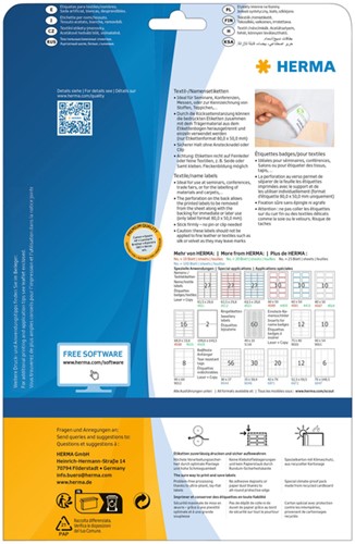 Naambadge etiket HERMA 4412 80x50mm verwijderbaar wit 250 stuks-2