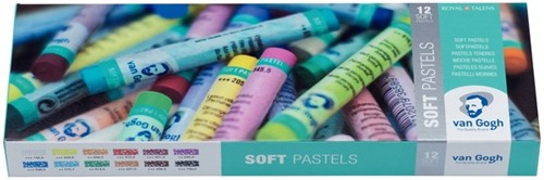 Pastelkrijt Talens Van Gogh zacht assorti doos à 12stuks