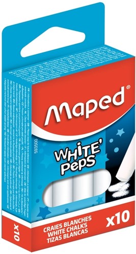 Schoolbordkrijt Maped Color'Peps wit stofvrij doosje à 10 stuks-2