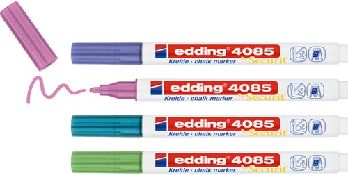 Krijtstift edding 4085 by Securit rond 1-2mm metallic assorti blister à 4 stuks-2