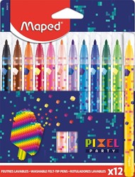 Viltstift Maped Pixel Party set à 12 kleuren