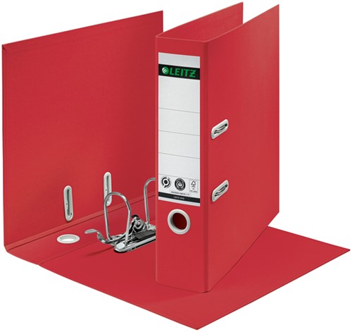 Ordner Leitz 180° Recycle 80 mm karton A4 rood