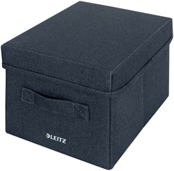 Opbergdoos Leitz gestoffeerd met deksel 190x160x285mm grijs 2 st