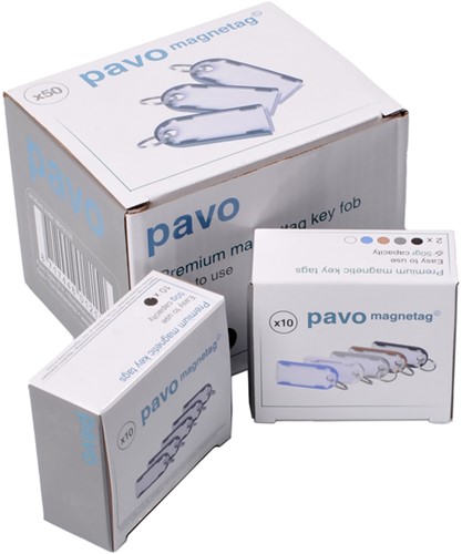 Sleutellabel Pavo Magnettag zwart 50 stuks-3