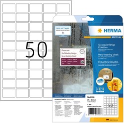 Etiket HERMA 8338 37x25mm weerbestendig wit 1250 stuks