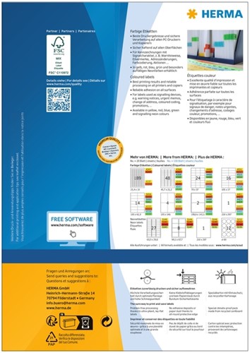 Etiket HERMA 4567 199.5x143.5mm rood 200 stuks-2